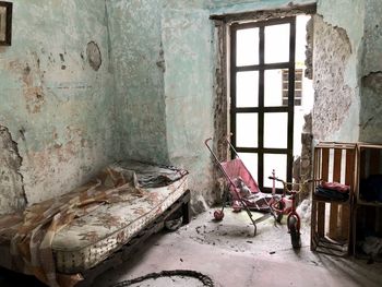 Interior of abandoned house