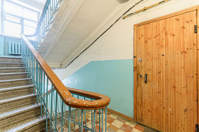 Low angle view of spiral staircase