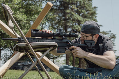 Man holding gun