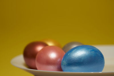 Close-up of easter eggs
