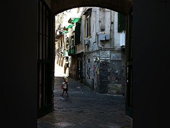 Alley in narrow alley