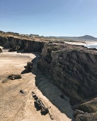 Scenic view of landscape against clear sky