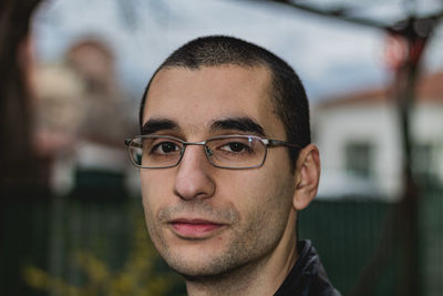 Close-up portrait of young man