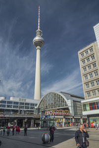 View of buildings in city against sky