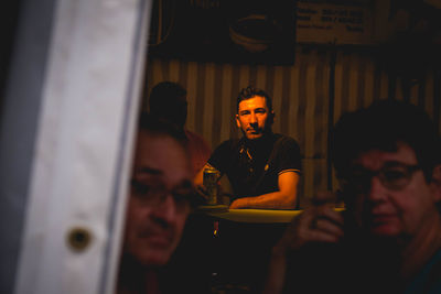 People sitting in restaurant