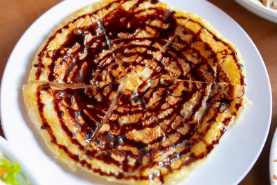 Close-up of dessert in plate