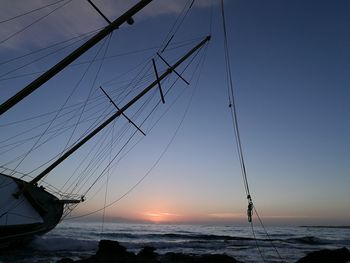 Scenic view of sea against sky at sunset