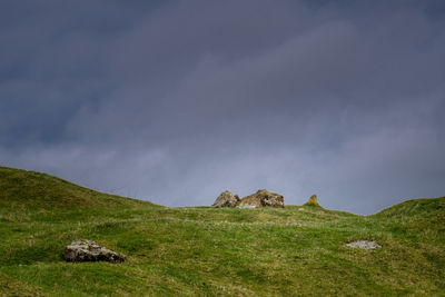 Low angle view of mountain against sky