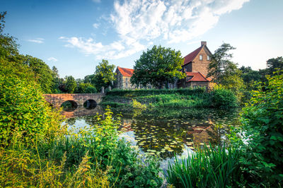 Lüdinghausen castle with water and trees