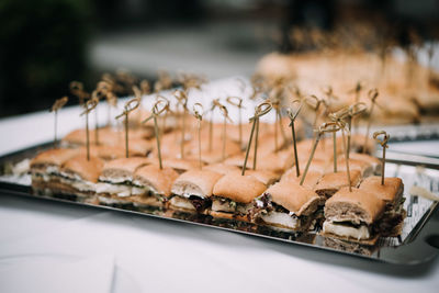 Close-up of cake on table