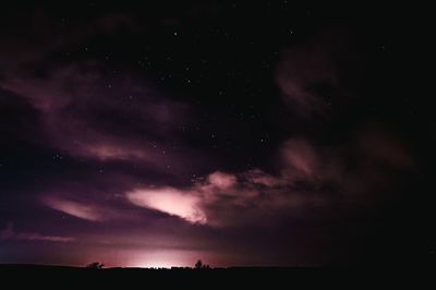 Low angle view of stars in sky