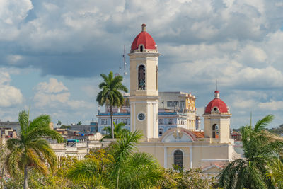 Catheadral of immaculate conception, located on marti square, cienfuegos, cuba