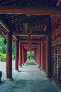 Empty corridor of building