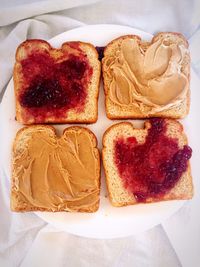 Close-up of breakfast on plate