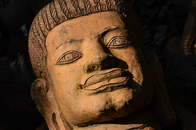 Ancient terracotta statue sculpture. 