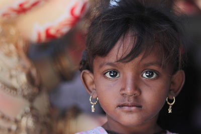 Close-up portrait of young woman