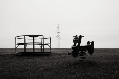 Playground in the fog