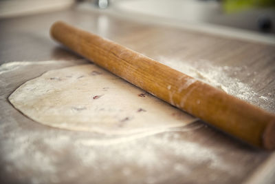 Close-up of food on table