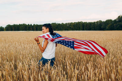 Woman standing in a field