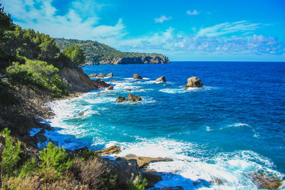 Scenic view of sea against sky