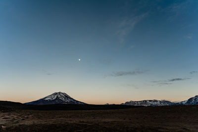 Night photography of space and stars in andes mountain range in mendoza argentina