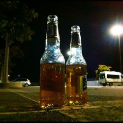 Close-up of beer on table