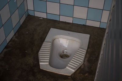 Bathroom toilet on the floor
