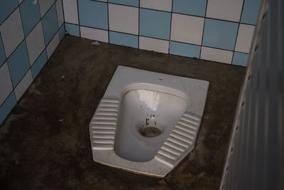 Bathroom toilet on the floor