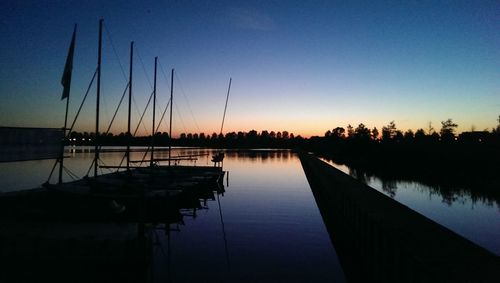 Scenic view of calm sea at sunset