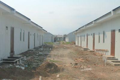 Exterior of houses against sky