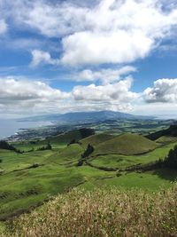 Scenic view of landscape against sky