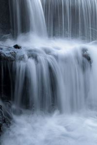 Low angle view of waterfall