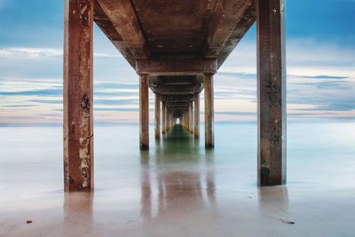 Pier over sea against sky