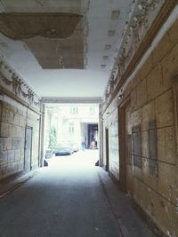 Empty corridor of building