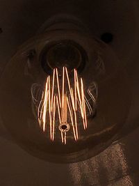 Close-up of illuminated lamp