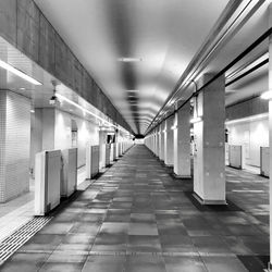 Empty corridor in building