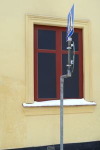 Close-up of window on building