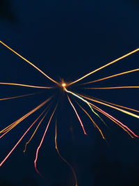 Low angle view of firework display