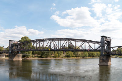 Lift bridge over the river elbe