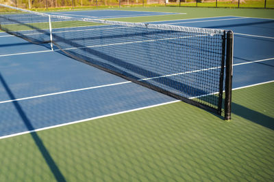 High angle view of basketball court