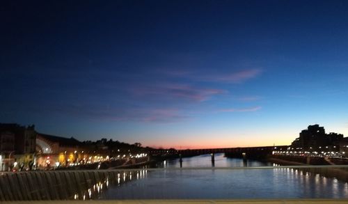 Illuminated city at night