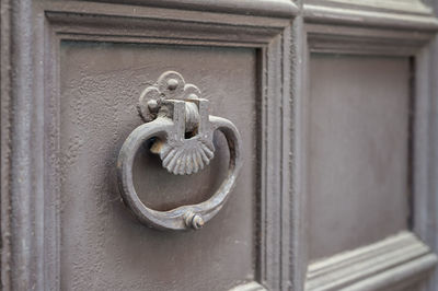 Close-up of door handle