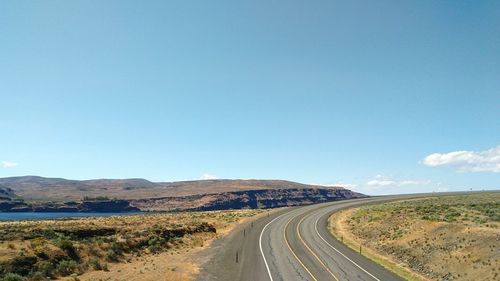 Country road along landscape