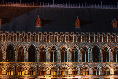 View of historical building at night