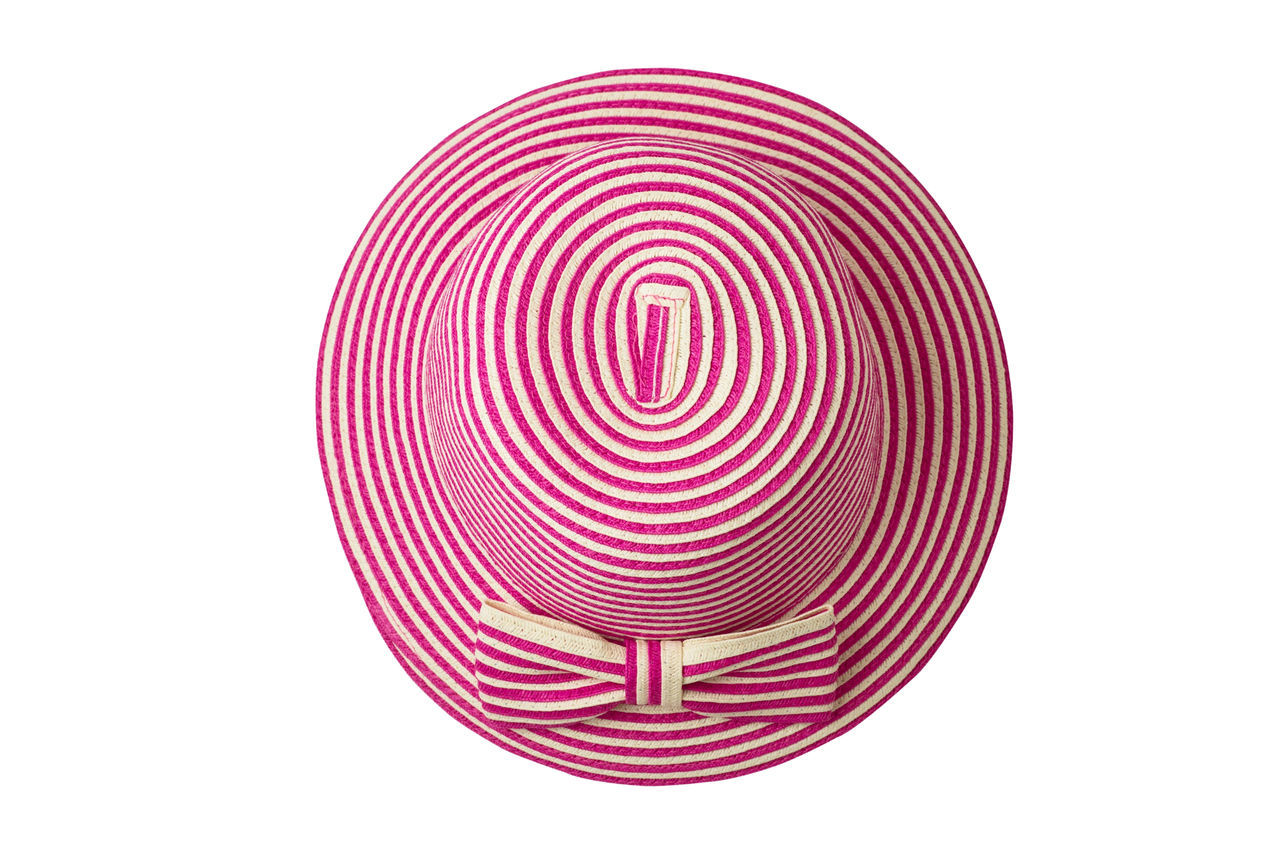 pink, circle, white background, geometric shape, shape, cut out, pattern, no people, studio shot, red, magenta, spiral, line, indoors, close-up, single object