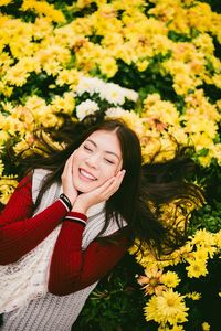 Portrait of smiling young woman