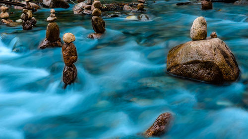 Rocks in sea