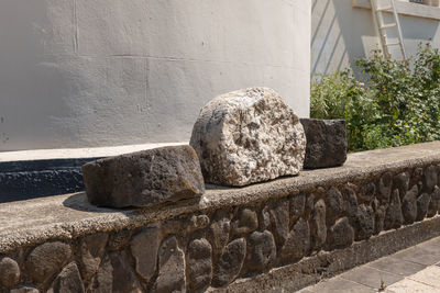 Close-up of stone wall