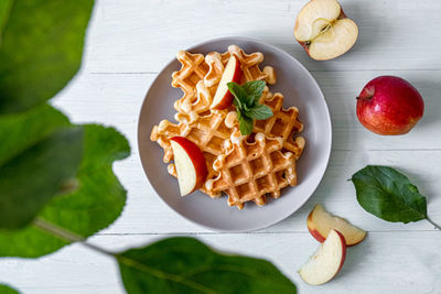 Close-up of food on table