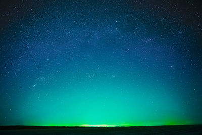 Scenic view of star field against sky at night